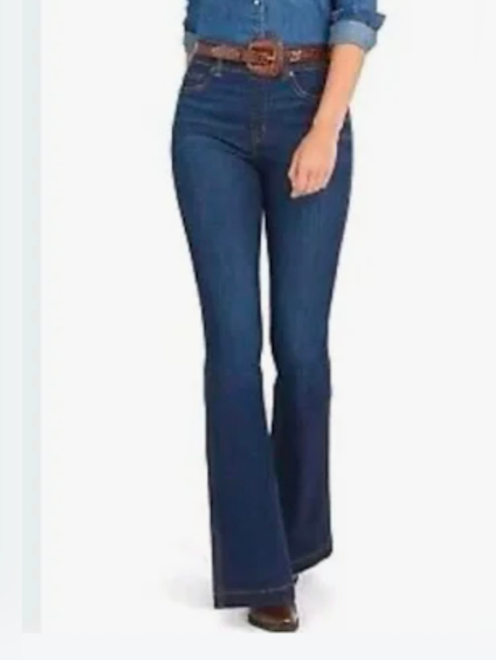 NEW | SPANX PULL ON FLARE JEANS | SIZE LARGE / TALL